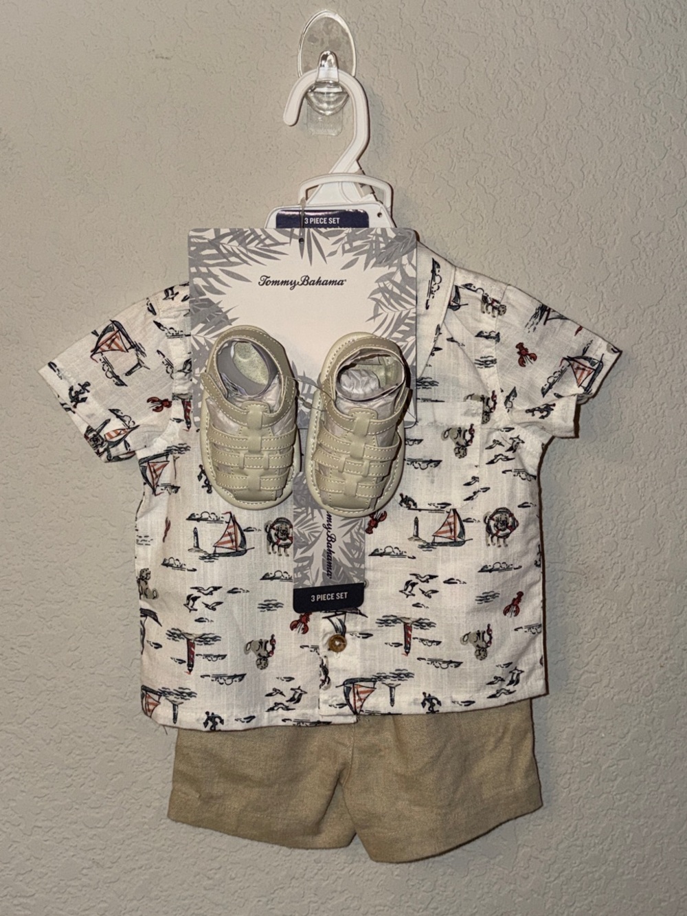 Tommy Bahama Toddler Cream Woven Sandals